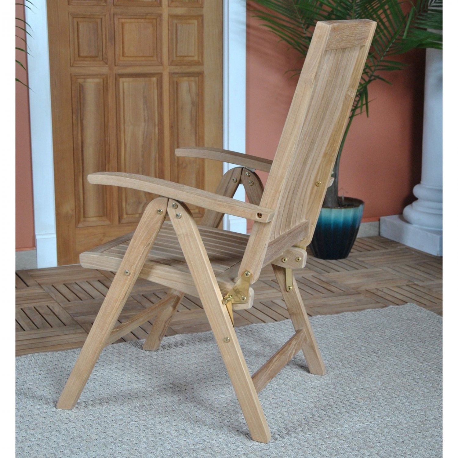 NTCH002, Niagara Furniture, Niagara Teak Corona Chair, Teak Arm Chair