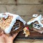 Snowy cottage, Miniature Fairy House Fairy Cottage