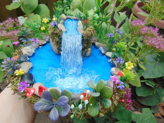 NEW!Add a Waterfall,Landscape Waterfall for your mini garden or dollhouse
