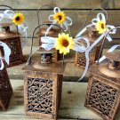 Set of 10 Rustic Mini Wedding Lanterns