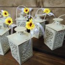 Set of 10 Rustic Mini White Wedding Lanterns