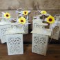 Set of 10 Rustic Mini White Wedding Lanterns