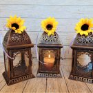 Set of 10 Bronze Rustic Moroccan Lanterns/Sunflower wedding