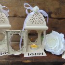 Set of 10 Rustic White Wedding Lanterns