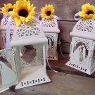 Set of 10 Rustic Lanterns,Rustic Wedding Lighting,Sunflower Wedding Decor