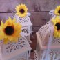 Set of 10 Rustic Lanterns,Rustic Wedding Lighting,Sunflower Wedding Decor