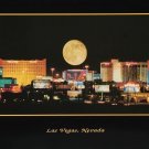 Las Vegas NV Poster Historical Full Moon Over Strip15X26 inches Signed