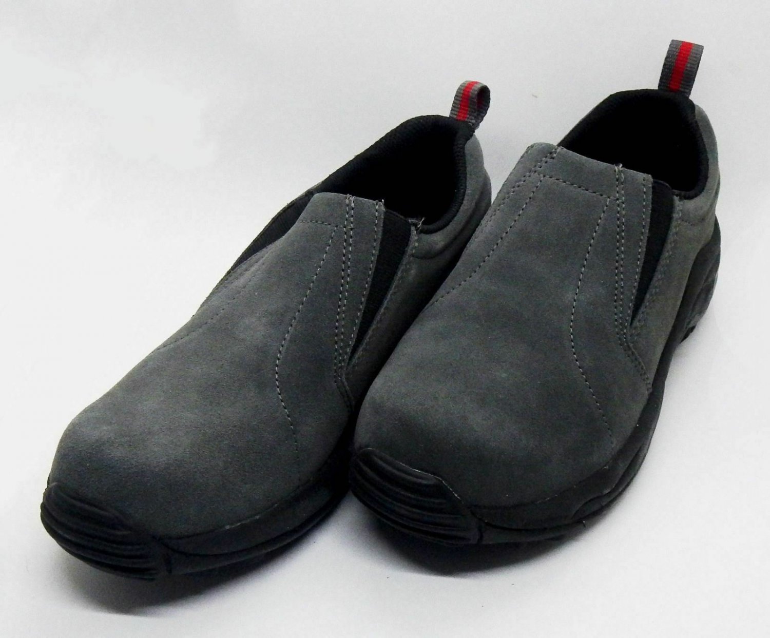 Earth Shoe Men 7.5 New Gray Suede Slip On Powder 2 Moccasin Style #4473762