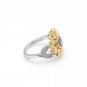 CZ stone ring jewelry bague Femme silver color cute sunflower gold crystal...