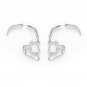 New Steampunk Silver Color Skull Retro Vintage Brooch Earrings Hollow...