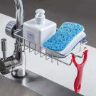 Kitchen Stainless Steel Sink Drain Rack Sponge Storage Faucet Holder Soap Draine