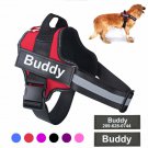 Dog Harness No Pull Reflective Breathable Pet Harness With Name For Dogs Custom