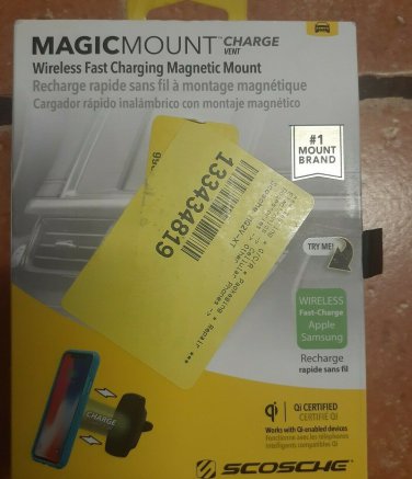 Scosche - MagicMount Wireless Charging Magnetic Vent Mount Black MQ2V-XT (W31)