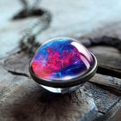 2019  Galaxy Double Sided Handmade Pendant Necklace Universe Planet Jewelry