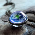 2019  Galaxy Double Sided Handmade Pendant Necklace Universe Planet Jewelry