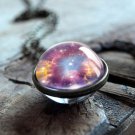 2019  Galaxy Double Sided Handmade Pendant Necklace Universe Planet Jewelry