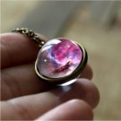 2019  Galaxy Double Sided Handmade Pendant Necklace Universe Planet Jewelry