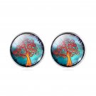 2019 Fashion Plant Life Magic Tree Handmade Crystal Stud Earrings Jewelry