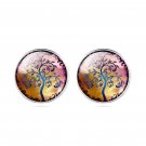 2019 Fashion Plant Life Magic Tree Handmade Crystal Stud Earrings Jewelry