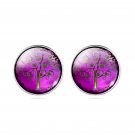 2019 Fashion Plant Life Magic Tree Handmade Crystal Stud Earrings Jewelry