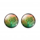 2019 Fashion Plant Life Magic Tree Handmade Crystal Stud Earrings Jewelry