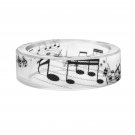 2019 Music Note Pattern Transparent Crystal Finger Ring