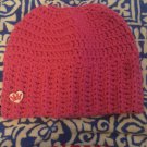 Pink girls bun hat
