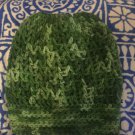 Multi green bun hat