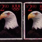 4 Ea US Eagle 1991 Sc 2540 Lithographed Multicolored Eagle Value 2.90 Stamps - Tagged - F-VF..