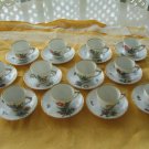 12 Ea B&G Bing/Grondahl Royal Copenhaven 1952 Tea Cups With Saucers 2 inch tall TEA Set