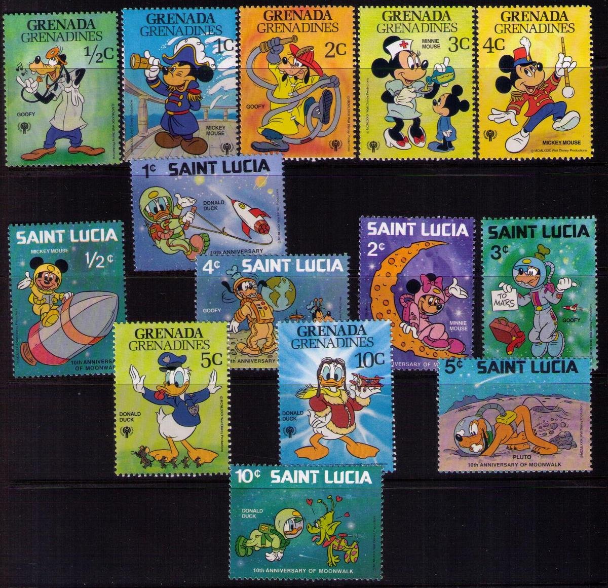 76 Ea Disney Stamps 1979/1982 MNH Disney Collection Of Stamps World ...