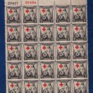 USA 1931 Sc 702 Red Cross Issue Sheet P# Block Of (25) MNH-(MLH On Five Stamps Only) Very Fine.