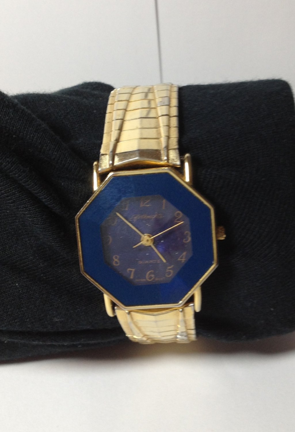 Vintage Afterthoughts Hexagonal 14 Kt Plated Ladies Watch Working Great New Battery