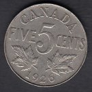1926 Canada Near Six Nickel EF40 - Key Date