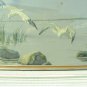 (1940s) Large Sweden Fabric Painting "Seagulls Over Sweden""Bird Litho" 100% Fabric Art Fiber Stich