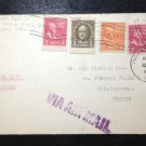 US (1939)  Cover  Sc551 Sc803 (3)  Sc 806 and .pair Sc 806 Canceled Feb 18,1939 to Sweden