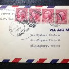US (1934) Cover Scott 707 a single & 2 pair canceled Mar.06,1934 to Sweden from Berkeley,Calif..