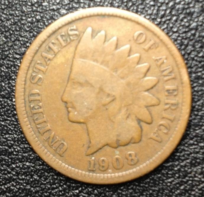 1908 Indian Head Penny XF-40 Key Date