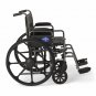 Medline K2 Basic Wheelchair with 20"x16" Seat, Swing Away Footrests- MDS806400EV