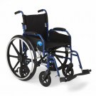 Medline Hybrid 2 Transport Wheelchair with 18"Wx 16"D Seat - MDS806250H2