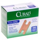 Curad Fabric Adhesive Knuckle Bandages - 1.5" x 3" - Box of 100 - NON25510Z