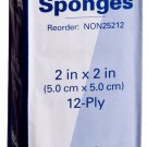 Medline Woven Non-Sterile Gauze Sponges, 2" x 2", 12 Ply, Pack of 200- NON25212H