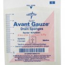 Medline Avant Gauze Sterile Drain Sponge, 2"x2", 6-Ply, 1 Pack of 2 Sponges