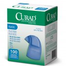Curad Food Service Plastic Bandage - 1" x 3" - Blue - Case of 1200 - NON25600BL