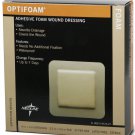 Medline Optifoam Adhesive Dressing - 4" x 4" - Box of 10 - MSC1044EPZ