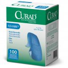 Curad Fabric Food Service Bandage - Blue - 1" x 3" - Case of 1200 - NON25660BL