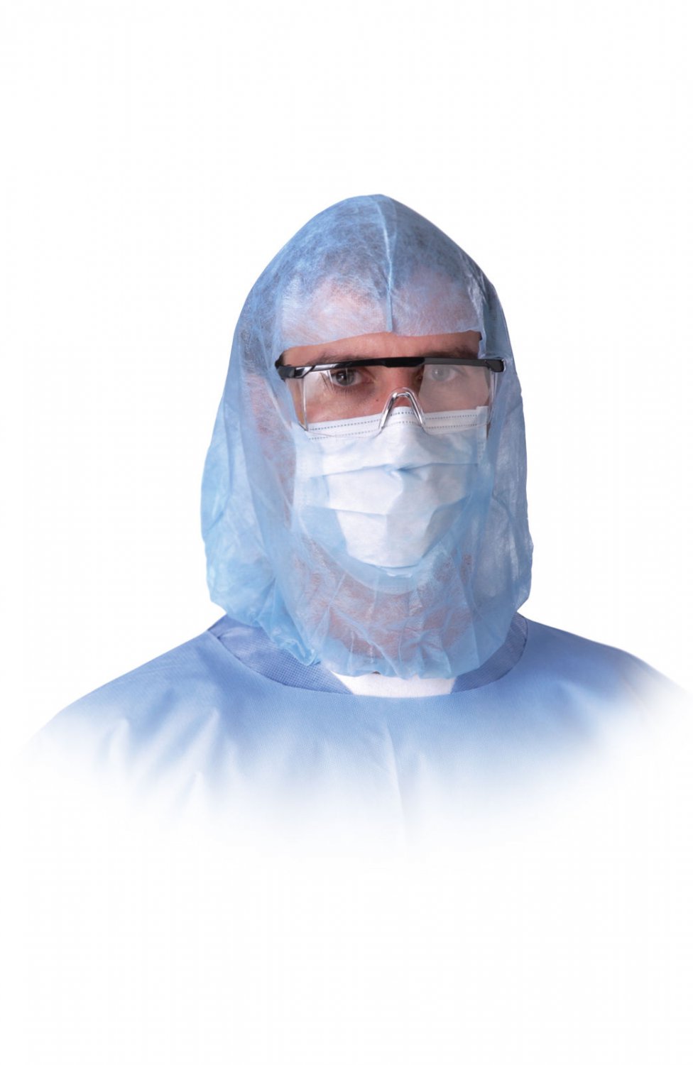 Medline Head & Beard Spunbound Covers Blue 300 pack NONSH600