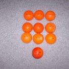Ten 80's Orange Golf Balls Vtg : Maxfli-Ultra-Top Flite-Aviator-Pinnacle-Senator