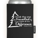 Koozie Less Traveled- Black w/ White