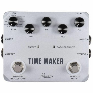 Rowin LTD02 Time Maker Digital Delay Twin Series Guitar Effect Pedal New